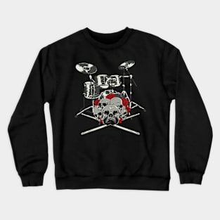 Skull Drummer Drums Crewneck Sweatshirt